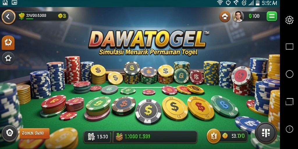 Tampilan gameplay DAWATOGEL dengan simulasi togel yang seru dan interaktif.