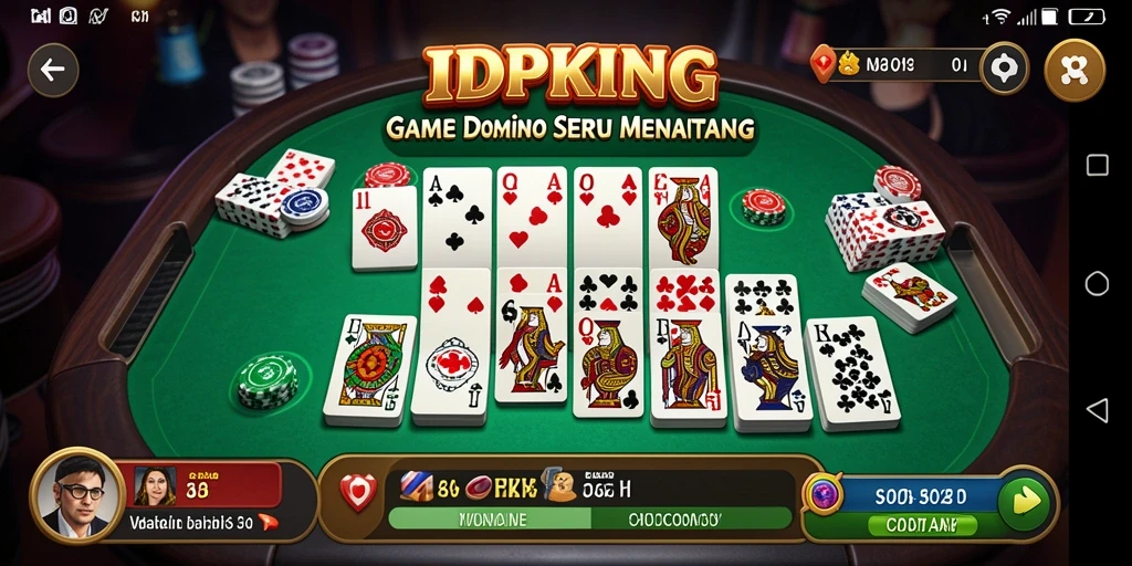 Tangkapan layar gameplay yang menunjukkan keseruan bermain Domino di IDPKING.