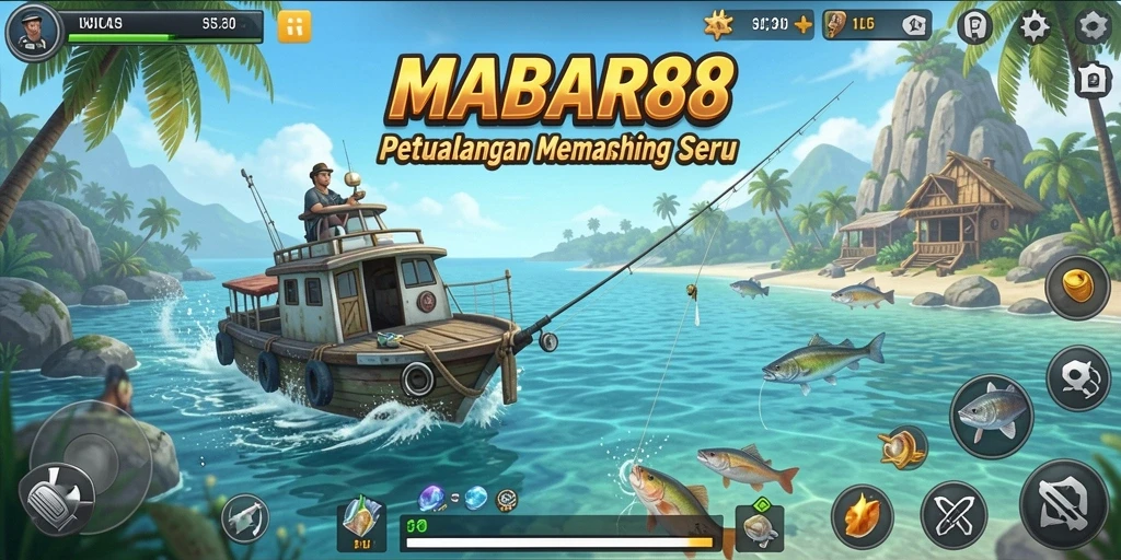 Gameplay MABAR88 yang menampilkan aksi memancing yang seru dan grafis menawan.