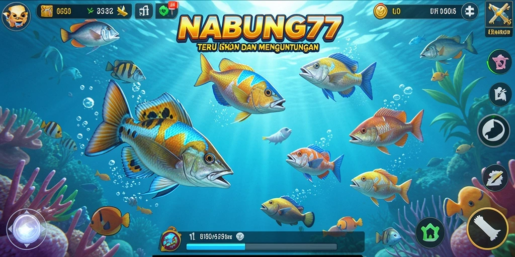 Screenshot gameplay Tembak Ikan NABUNG77 yang seru.