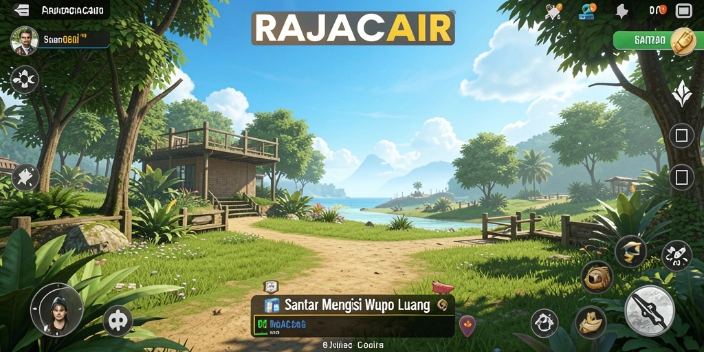 Tampilan gameplay RAJACAIR yang ceria dan menghibur.