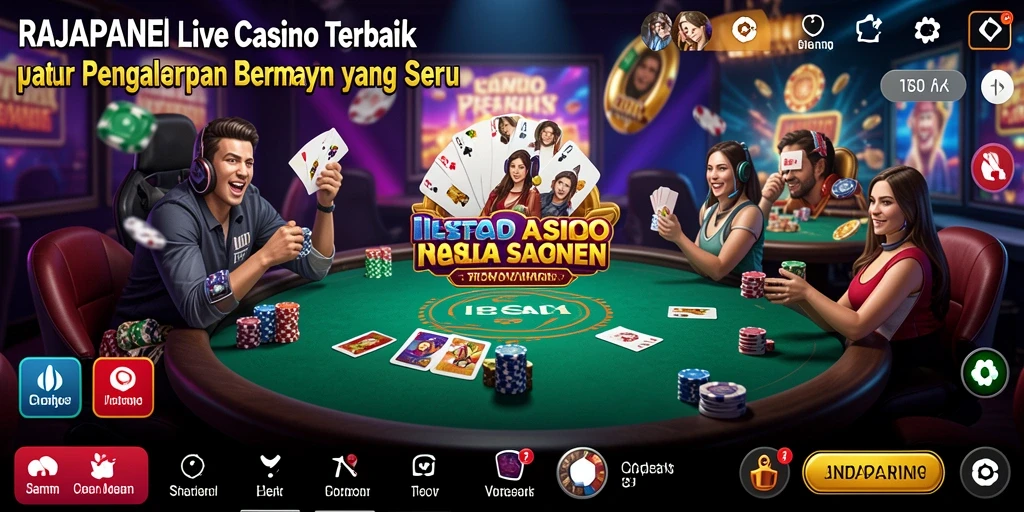 Tampilan gameplay Live Casino yang menakjubkan di RAJAPANEN.