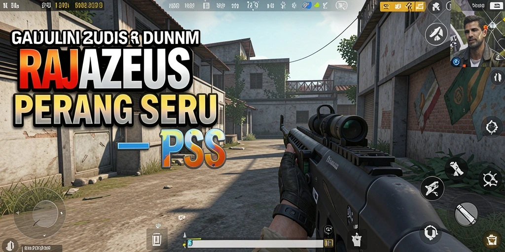 Screenshot gameplay RAJAZEUS menampilkan aksi seru dalam pertarungan FPS.