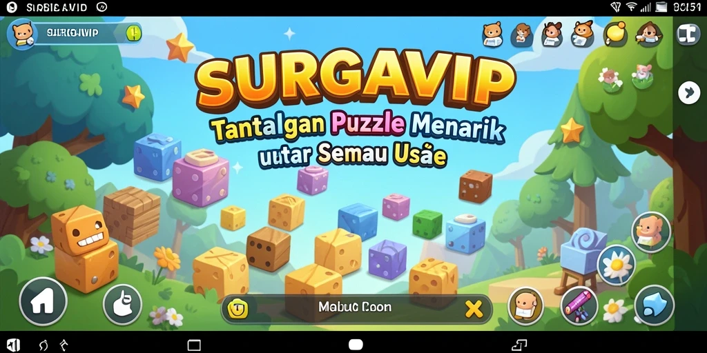 Screenshot gameplay SURGAVIP menampilkan tantangan puzzle yang menarik.