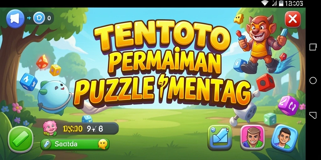 Tampilan gameplay TENTOTO yang penuh warna dan menarik.